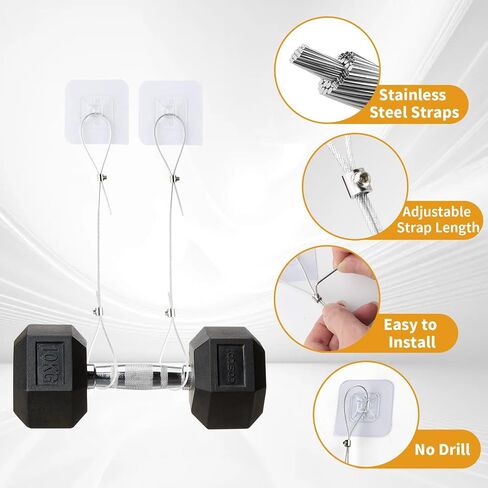 10 Packs Adjustable TV Safety Stainless Straps, No-Drill Adhesive Anti-Tip Furniture Anchors for Baby Proofing, for Fixing Flat-Screen TV, Dressers, Bookcases, Cabinets in Saudi Arabia