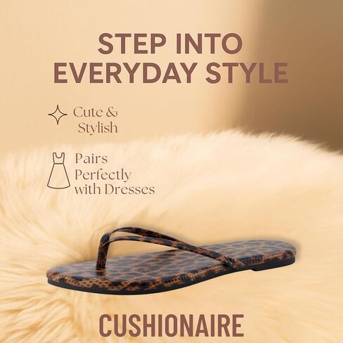 CUSHIONAIRE Cruise Lightweight Womens Flip Flops, Comfortable Beach Sandals for Women with Cushioned Footbed & Flexible Slip On Design in Saudi Arabia