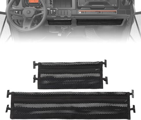 2PCS Dash Storage Nets for Can-Am Defender & Defender MAX HD5 HD7 HD8 HD9 HD10 (2017-2023), UTV Dashboard Organizer Nets, OE# 715003129, Defender Storage Upgrade Accessory in Saudi Arabia
