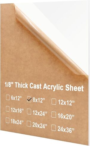 صفائح كينلينك 12x24 أكريليك ، 1/8inch (3 مم) أوراق زجاجية سوداء ، لوح بلاسيت الأسود مع ورقة واقية لمشروع DIY ، حرفة ، إطارات الصور ، علامة ، Invitaton الزواج ، 2 عبوة in Kuwait