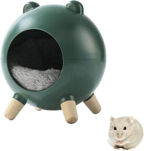 TUTU&LELE Hamster Hideout, Tiny House Hideout and Habitat, Space Elf Hiding Nest, Durable Hamster Bed with Round Thick Plush Pads, for Mice, Gerbils,Hamsters to Play, Sleep and Rest (Purple) in Saudi Arabia