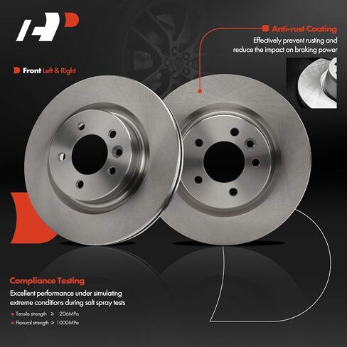 A-Premium 13.26 inch (337mm) Front Vented Disc Brake Rotors Compatible with Select Land Rover Models - Range Rover Sport 2006-2009, LR3 2005-2009, 4.2L 4.4L, 2-PC Set in Saudi Arabia
