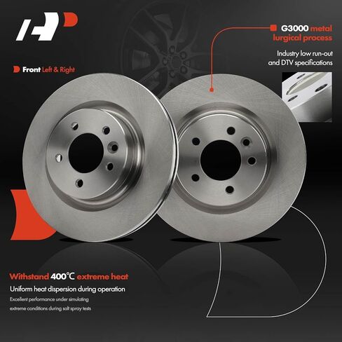 A-Premium 13.26 inch (337mm) Front Vented Disc Brake Rotors Compatible with Select Land Rover Models - Range Rover Sport 2006-2009, LR3 2005-2009, 4.2L 4.4L, 2-PC Set in Saudi Arabia