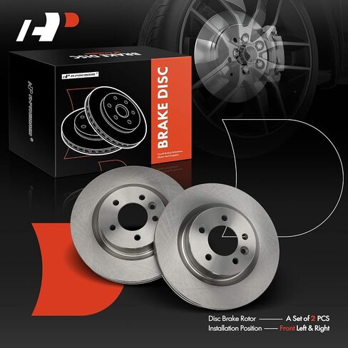 A-Premium 13.26 inch (337mm) Front Vented Disc Brake Rotors Compatible with Select Land Rover Models - Range Rover Sport 2006-2009, LR3 2005-2009, 4.2L 4.4L, 2-PC Set in Saudi Arabia