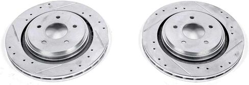 Power Stop AR82115XPR Rear Evolution Drilled & Slotted Rotor Pair For Cadillac XLR 2006-2009, Chevrolet Corvette 2005-2013 [Model Specific] in Saudi Arabia