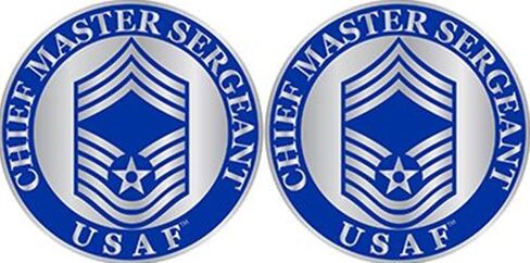 United States Air Force USAF CMS E9 Insignia of Rank Lapel Pins (Set of Two) in Saudi Arabia