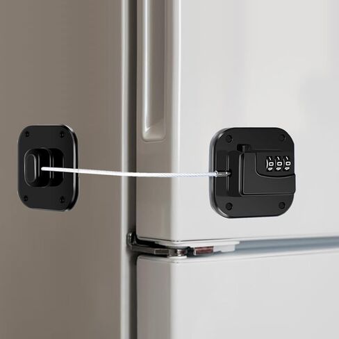Fridge Lock Refrigerator Lock Freezer Lock Child Locks for Cabinets and Drawers Easy Install No Keys Combination Lock Multifunctional Child Safety Cabinet Lock(2, White) in Saudi Arabia