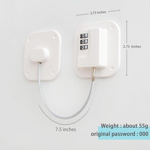 Fridge Lock Refrigerator Freezer Childproof Locks for Cabinets and Drawers Easy Install No Keys Needed Combo Lock Multifunctional Child Safety Cabinet Locks in Saudi Arabia