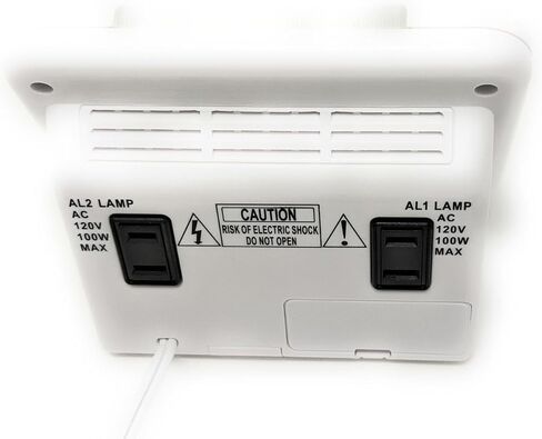 Futuristic 2 Silent Alarm Clock with Bright Flashing LED Lights for Deaf, Hard of Hearing, Heavy Sleepers | Dual Alarms, Built-in USB Chargers | Wake Up Gently in Saudi Arabia