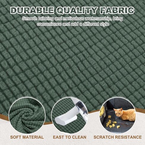 uxcell 2pcs Couch Arm Covers, Armchair Sofa Arm Covers with Twist Pin, Anti-Slip Furniture Protector Slipcovers for Chairs/Sofas, Matcha Green in Saudi Arabia