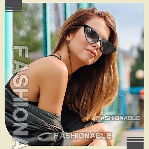 12 زوجًا من 80 عامًا ، Cat Eyber Visor Sunglasses Cat Eye Shield Glasses Excedsories for Women Men Men Style Costume Cosplay in Saudi Arabia