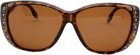 Fit Over Cat Eye Rhinestone Polarized Fashion Sunglasses for Women and Men in Saudi Arabia
