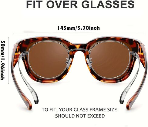 Fit Over Cat Eye Rhinestone Polarized Fashion Sunglasses for Women and Men in Saudi Arabia