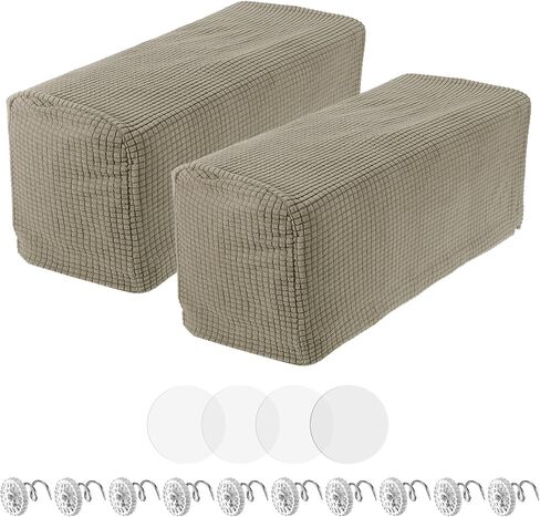 uxcell 2pcs Couch Arm Covers, Armchair Sofa Arm Covers with Twist Pin, Anti-Slip Furniture Protector Slipcovers for Chairs/Sofas, Matcha Green in Saudi Arabia