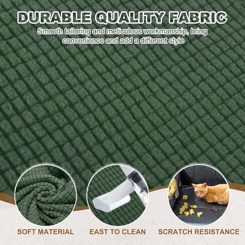 uxcell 2pcs Couch Arm Covers, Armchair Sofa Arm Covers with Twist Pin, Anti-Slip Furniture Protector Slipcovers for Chairs/Sofas, Matcha Green in Saudi Arabia
