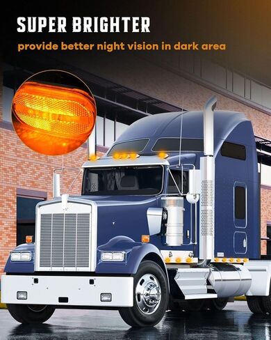 Cciyu 2pcs 4 "LED Trailer RV Camper Side Marker Lights Amber Rectangle Marker Marker Light in Saudi Arabia