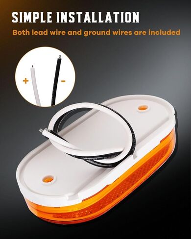 Cciyu 2pcs 4 "LED Trailer RV Camper Side Marker Lights Amber Rectangle Marker Marker Light in Saudi Arabia