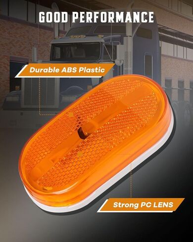 Cciyu 2pcs 4 "LED Trailer RV Camper Side Marker Lights Amber Rectangle Marker Marker Light in Saudi Arabia