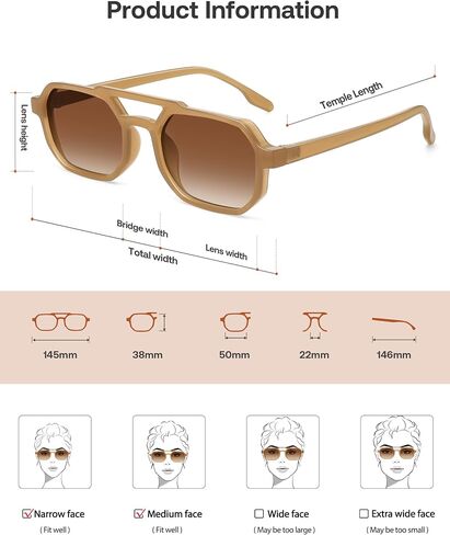 Sojos Retro Rectangle Aviator نظارات شمسية للنساء الرجال العصرية التسعينات كلاسيكية إطار مربع الظلال SJ2627 in Saudi Arabia