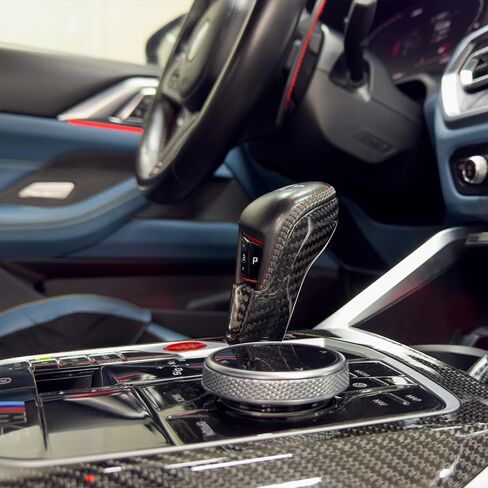 غطاء رافعة ألياف الكربون الجاف لـ BMW M3 G80 / M4 G82 / M2 G87 ، لوحة تقليم مقاومة للخدش ، متوافقة مع 2021+ G8x الملحقات الداخلية in Kuwait