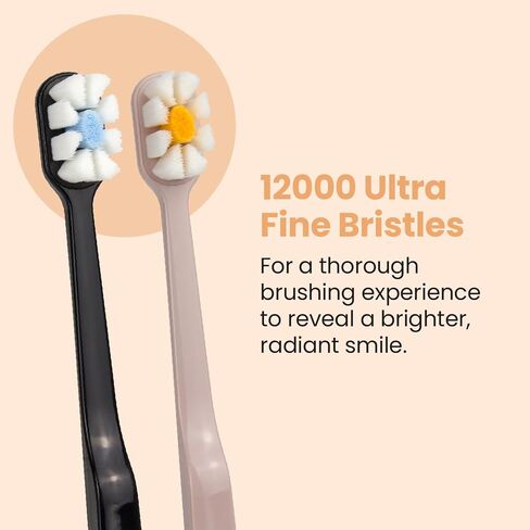 Lindo Polishing Toothbrush - for Sensitive Gums and Teeth, 12000+ Ultra Fine Bristles, Soft and Gentle, Deep Clean, Pack of 4 in Kuwait