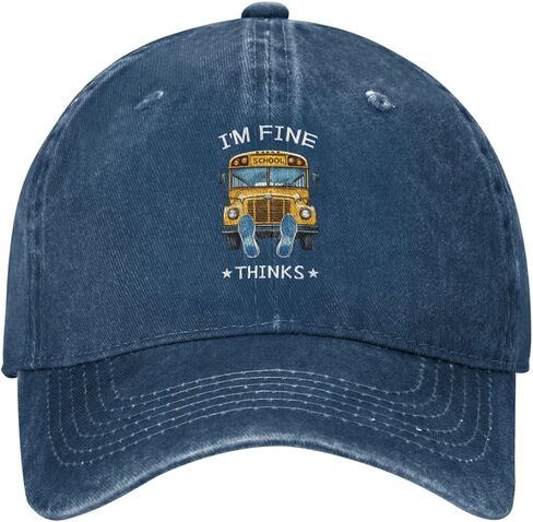 أنا بخير شكرًا تحت سائق الحافلات الحافلة القابلة للتعديل Cowboy Cap Cap Men Women Casual Dad Hat6 Navy Blue in Saudi Arabia