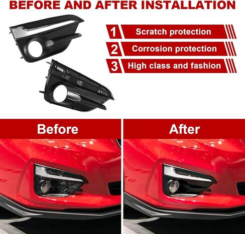 GearUp Pair Fog Light Cover Bezel for Impreza 2017 2018 2019 Left and Right Side 57731FL040, SU1039113, 57731FL050, SU1038113 in Saudi Arabia