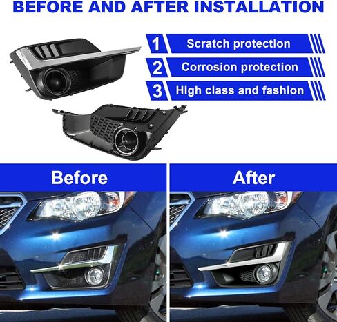 GearUp Pair Fog Light Cover Bezel for Impreza 2017 2018 2019 Left and Right Side 57731FL040, SU1039113, 57731FL050, SU1038113 in Saudi Arabia