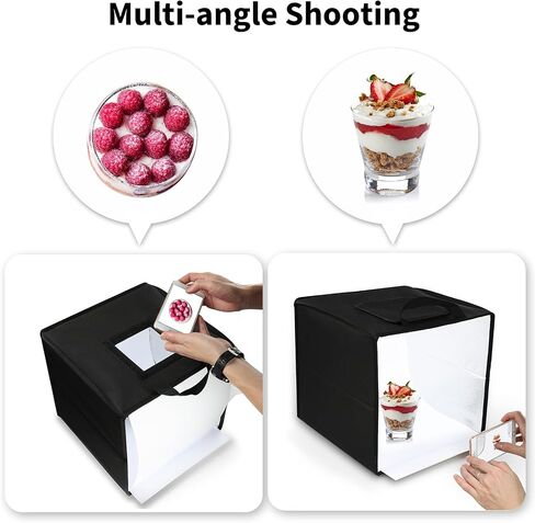 Glendan Photo Light Box Photography：16"x12" Portable Light Tent with 112 LED Dimmable Lights - Folding Small Studio Box with 12 Color Backdrops for Jewelry Product Photography in Saudi Arabia