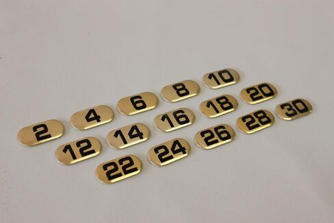 Ader Gold Paded Number Sticker for Sporting Goods (10-210 10lb incre, Gold) in Saudi Arabia