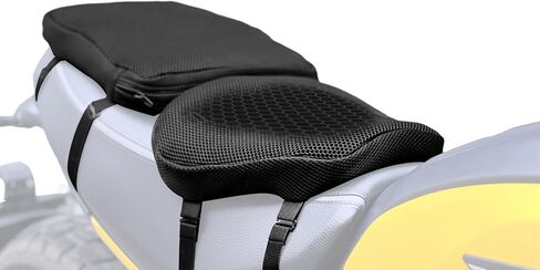 Motorcycle Passenger Cushion - Black Pillion Cushion with 8 Suction Cups, Suitable for Sports Cars Such as Harley Davidson in Saudi Arabia