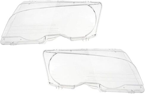 Front Headlamp Headlight Lens Cover, Clear, E46, 2Door, 3 Series, Coupe, 98-01, 1Pair in Saudi Arabia