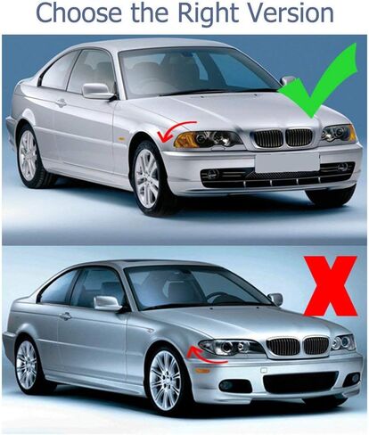 Front Headlamp Headlight Lens Cover, Clear, E46, 2Door, 3 Series, Coupe, 98-01, 1Pair in Saudi Arabia