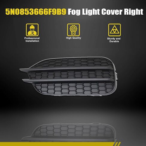 SecosAutoparts Fog Light Cover Front Right Side Compatible with Volkswagen Tiguan 2009-2017 Replace# 5N0853666F9B9 in Saudi Arabia
