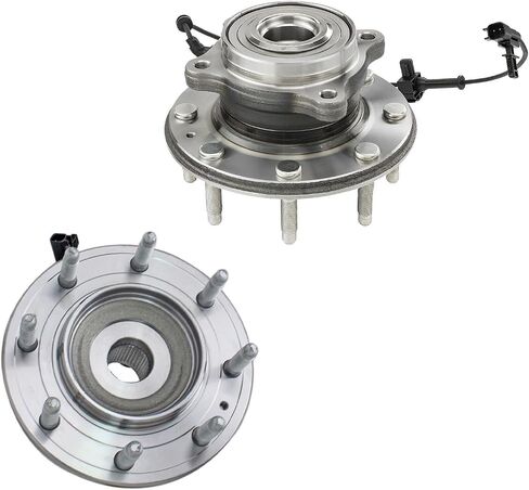 محور ديترويت - محامل محور العجلات الأمامية 4WD وحانات التأثير لعام 2011-2019 Sierra Silverado 2500 HD 3500 HD 2 Wheel Bearing and Hub Semblies 2 Sway Bar end end in Kuwait