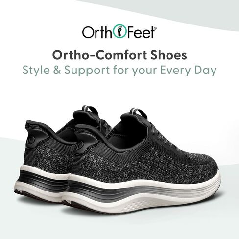 Orthofeet Nira Orthopedic Women's Sneaker | Hands-Free Water-Repellent Slip-On Stretchable Walking Shoe with Soft Padded Ergonomic Cushioning, Arch Support, Wide Toe Box in Saudi Arabia