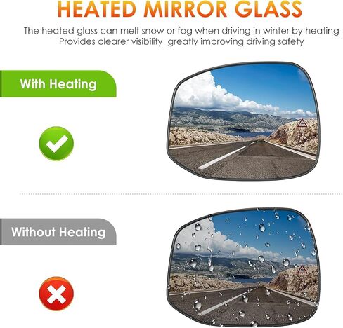 استبدال الزجاج الجانبي لركوب السائق الأيسر متوافق مع 2012-2013 Honda Civic View View Side Side مرآة مسخنة استبدال 76253T3A01 in Kuwait