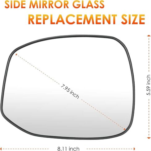 استبدال الزجاج الجانبي لركوب السائق الأيسر متوافق مع 2012-2013 Honda Civic View View Side Side مرآة مسخنة استبدال 76253T3A01 in Kuwait