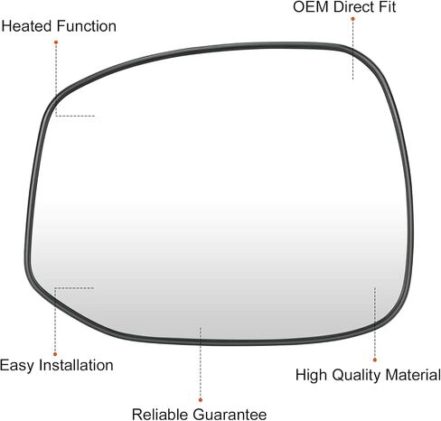استبدال الزجاج الجانبي لركوب السائق الأيسر متوافق مع 2012-2013 Honda Civic View View Side Side مرآة مسخنة استبدال 76253T3A01 in Kuwait
