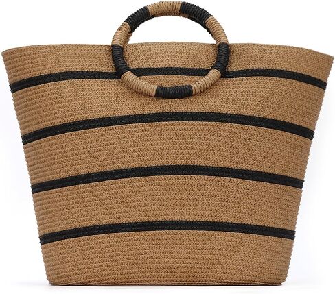 SUKUTU Large Straw Tote Bag for Women Rattan Woven Handbag Summer Beach Vacation Bag Crochet Tote in Saudi Arabia
