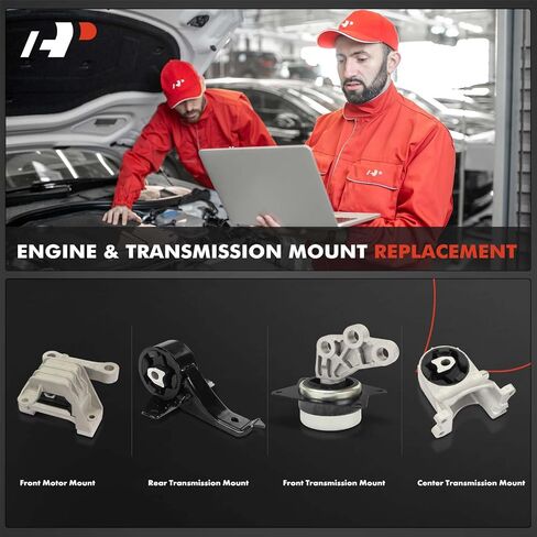 A-Premium 4PCS Engine Motor Mount and Transmission Mount Kit Compatible with Pontiac G6 2008-2010 2.4L & Saturn Aura 2007-2008 2.4L, Automatic Transmission, Replace# 25852869, 25846771 in Saudi Arabia
