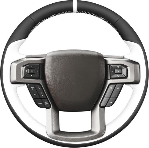 MEWANT Microfiber Leather DIY Car Steering Wheel Cover for Ford F-150 2015-2020 / F-250 2017-2021 / F-350 2017-2021 / F-450 2017-2021 / F-550 2017-2021 /F-600 2020-2021/F-650 2021/F-750 2021 for Ford in Saudi Arabia