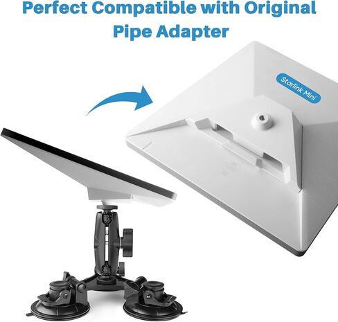 Mount Mini Mount ، كوب شفط Mini Starlink مع محول ، و 360 درجة قابلة للتعديل ، ومجموعة ترايبود Mini Black ، لنوافذ السيارة وحامل STARLINK MINI مع شفط قوي in Kuwait