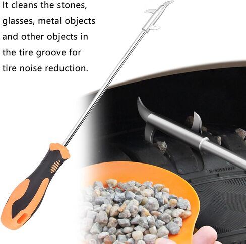 مزيل أحجار إطارات السيارات السنانير Auto Tyro Groove Cleaning Tool Wheel Tread Slot Stone Remover for Car Motor Bike in Kuwait