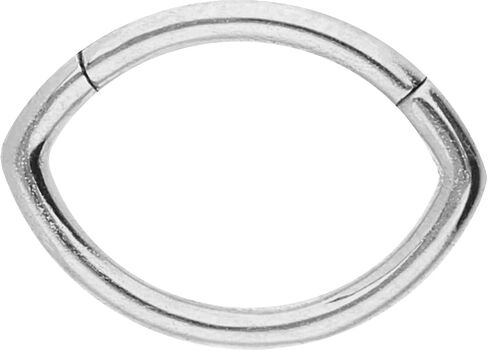 PIERCINGLINE 16G Surgical steel 316L Hinged Segment Ring | OVAL | Septum Helix Tragus Cartilage Daith Ear Piercing Jewelry - Gold - Rose Gold - Silver - Black in Saudi Arabia