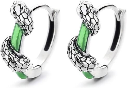 Women's Vintage Animal Crystal Dangle Earrings - Small Snake Shape Snake Earrings, Adorned with Zirconia - Gold Plated Hypoallergenic Jewelry, Suitable for Men and Women in Saudi Arabia