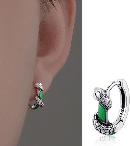 Women's Vintage Animal Crystal Dangle Earrings - Small Snake Shape Snake Earrings, Adorned with Zirconia - Gold Plated Hypoallergenic Jewelry, Suitable for Men and Women in Saudi Arabia