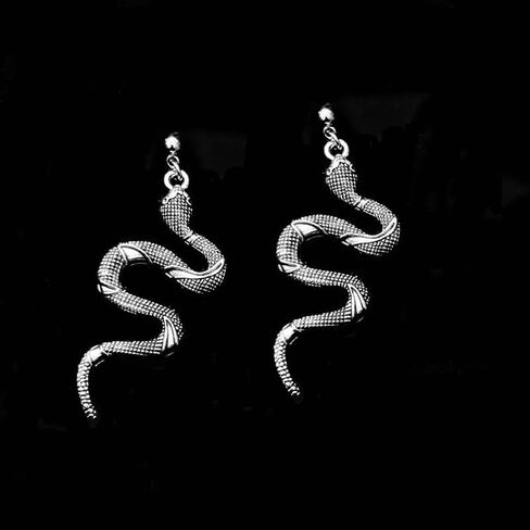 Women's Vintage Animal Crystal Dangle Earrings - Small Snake Shape Snake Earrings, Adorned with Zirconia - Gold Plated Hypoallergenic Jewelry, Suitable for Men and Women in Saudi Arabia