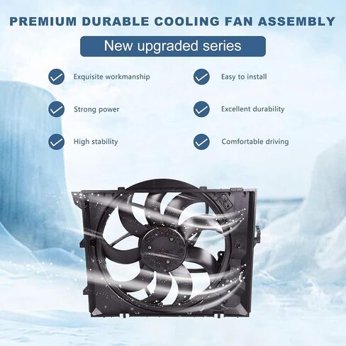 Bapmic 17427562080 Radiator Cooling Fan Assembly for BMW E87 E90 128i 323i 325i 328i 330i in Saudi Arabia