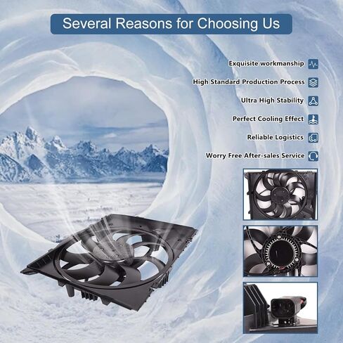 Bapmic 17427562080 Radiator Cooling Fan Assembly for BMW E87 E90 128i 323i 325i 328i 330i in Saudi Arabia